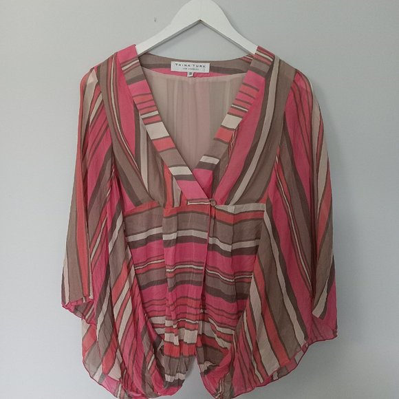 TRINA TURK // Silk Wrap Blouse - Picture 1 of 14